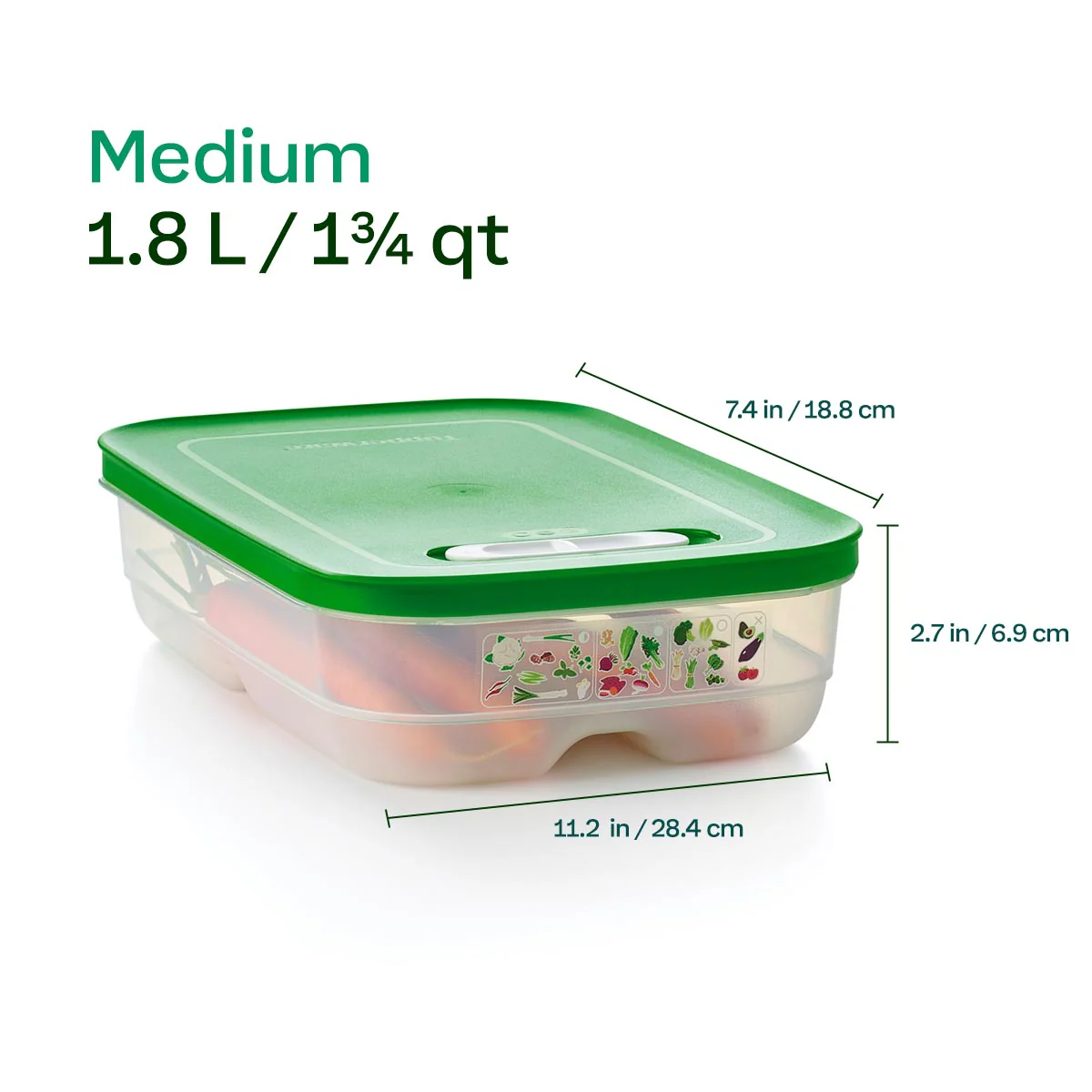 Tupperware® FridgeSmart® Medium | Produce Storage Container With Lid - Image 9
