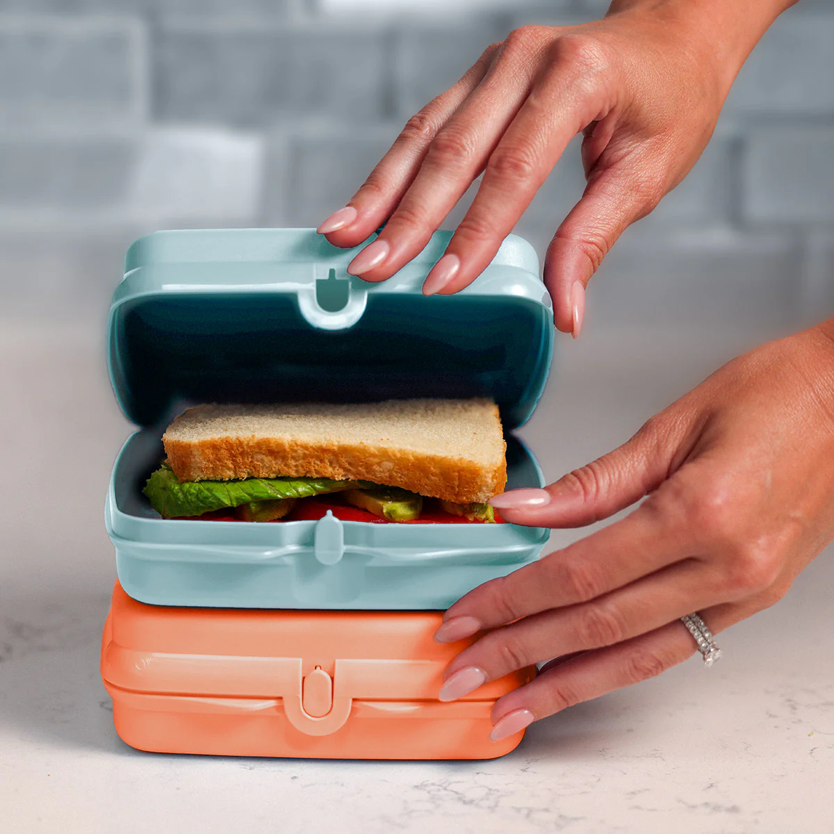 Tupperware® Sandwich Keepers - 2 Easy-Open Lunch Boxes for Kids - Image 9
