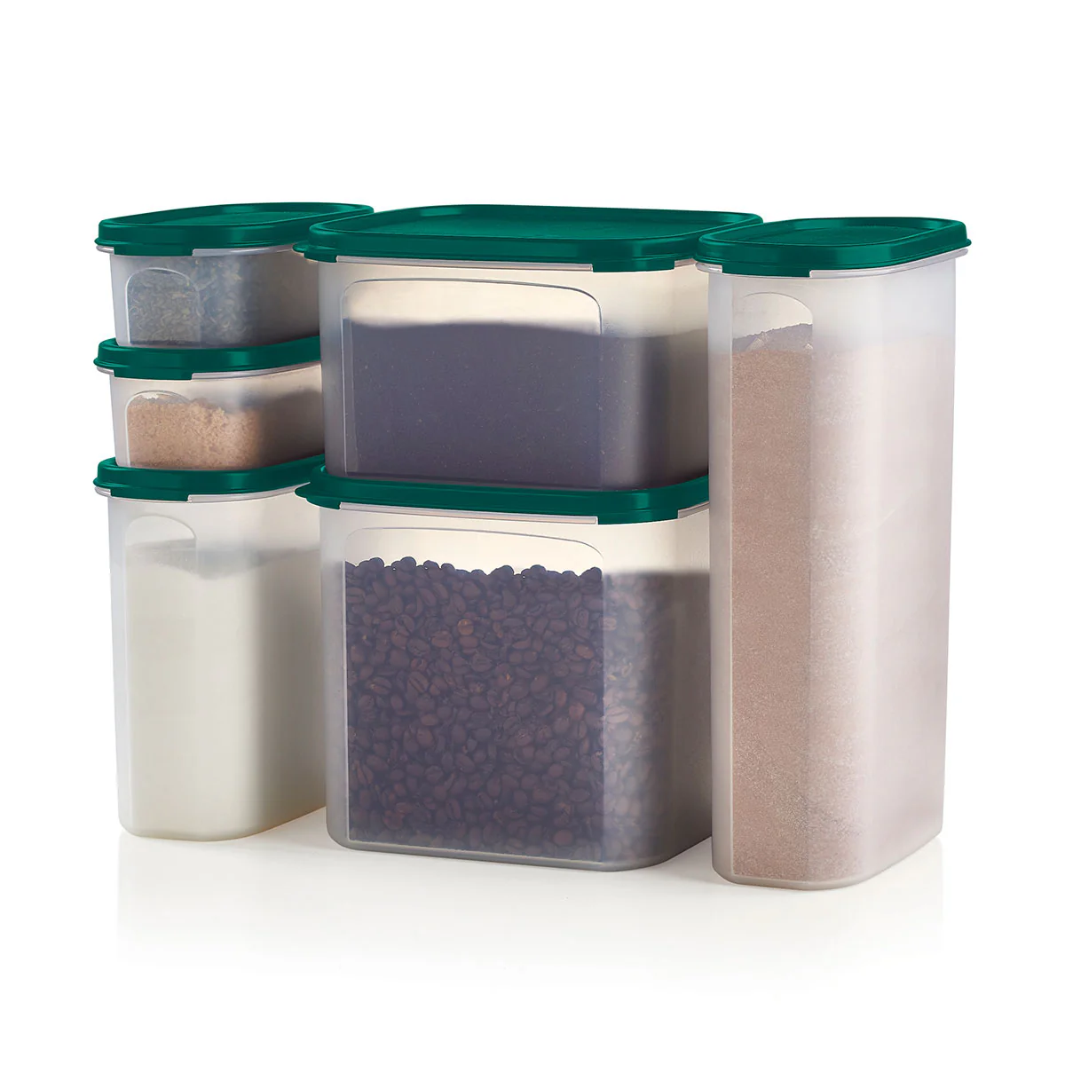 Tupperware® Modular Mates® Food Storage Containers | Stackable Pantry | 6-Piece Set with Lids - Image 2